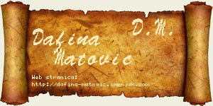 Dafina Matović vizit kartica